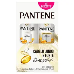 KIT PANTENE LISO EXTREMO SHAMPOO 350ML + CONDICIONADOR 175ML
