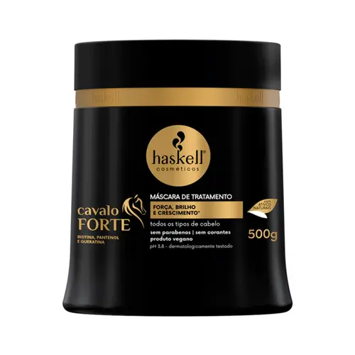 MASCARA DE TRATAMENTO HASKELL CAVALO FORTE - FORÇA, BRILHO E CRESCIMENTO 500G