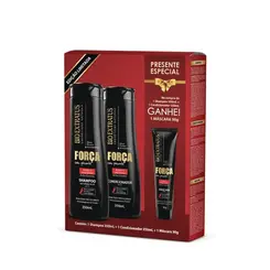 KIT BIO EXTRATUS FORCA COM PIMENTA SHAMPOO E CONDICIONADOR + MASCARA DE TRATAMENTO