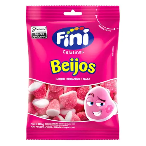 BALAS FINI BEIJOS MORANGO 80G