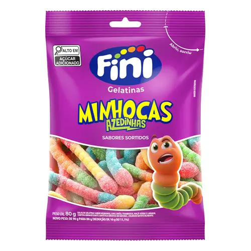 BALAS FINI MINHOCAS CITRICAS 80G