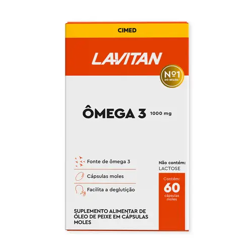 LAVITAN OMEGA 3 1000MG COM 60 CAPSULAS