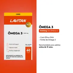 LAVITAN OMEGA 3 1000MG COM 60 CAPSULAS