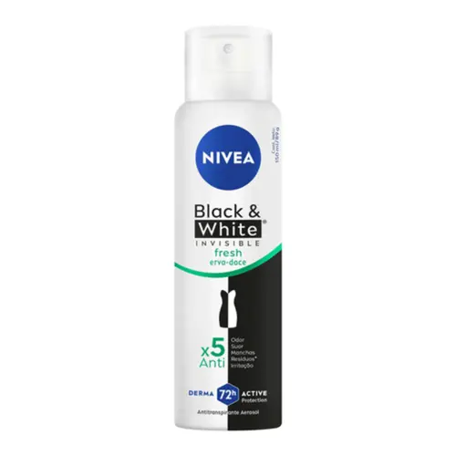 DESODORANTE AEROSOL NIVEA BLACK & WHITE FRESH 150ML