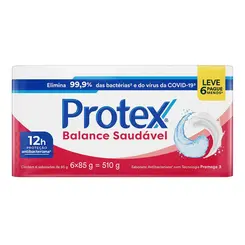 KIT SABONETE EM BARRA PROTEX BALANCE SAUDAVEL 6 UNIDADES 85G