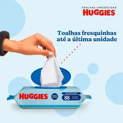 LENÇO UMEDECIDO HUGGIES HIGIENE DIÁRIA COM 88 UNIDADES