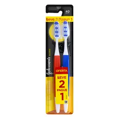 ESCOVA DE DENTE JOHNSON ACCES 40 MEDIA LEVE 2 PAGUE 1