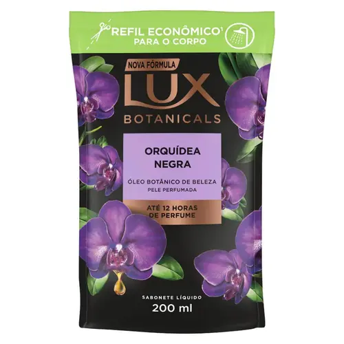 SABONETE LIQUIDO LUX BOTANICALS ORQUIDEA NEGRA REFIL 200ML