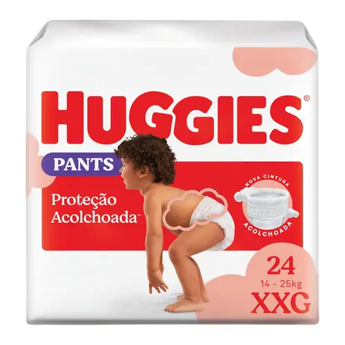 FFRALDA CALÇA HUGGIES PANTS PROTEÇÃO ACOLCHOADA XXG 24 UNIDADES