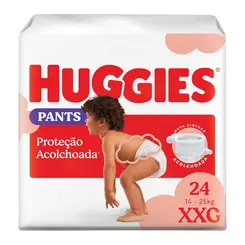 FFRALDA CALÇA HUGGIES PANTS PROTEÇÃO ACOLCHOADA XXG 24 UNIDADES