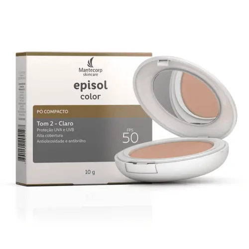 MANTECORP EPISOL PROTETOR SOLAR FACIAL EM PO COR CLARA TOM 2 FPS50 10G
