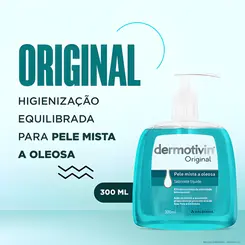 SABONETE LIQUIDO FACIAL DERMOTIVIN PELE MISTA A OLEOSA 300ML