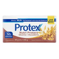 KIT SABONETE EM BARRA PROTEX MACADAMIA 6 UNIDADES 85G