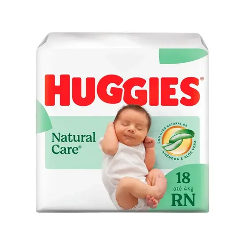 FRALDA HUGGIES NATURAL CARE RN 18 UNIDADES