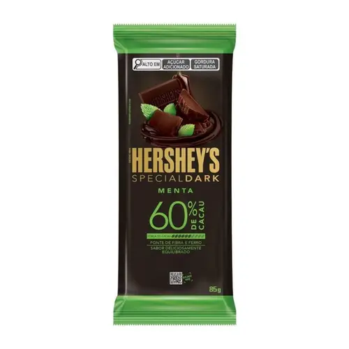 BARRA DE CHOCOLATE HERSHEYS SPECIAL DARK MENTA 60% 85G