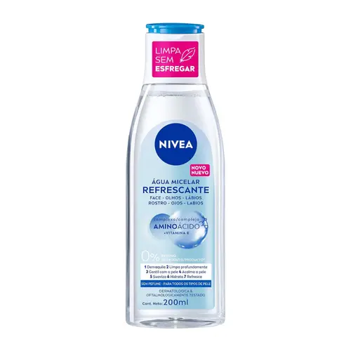 AGUA MICELAR NIVEA REFRESCANTE SOLUÇAO DE LIMPEZA 7 EM 1 200ML