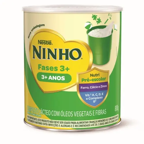 LEITE NINHO FASES 3+ PRÉ - ESCOLAR 3 A 5 ANOS 800G