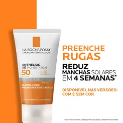 PROTETOR SOLAR FACIAL LA ROCHE POSAY ANTHELIOS AE PIGMENTATION FPS 50 SEM COR ANTI IDADE 40G