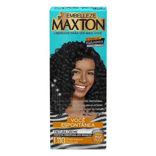TINTURA MAXTON 1.110 PRETO INTENSO PROFUNDO