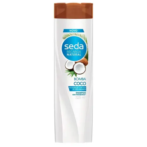 SHAMPOO SEDA  BOMBA DE COCO - PROMOVE BRILHO E MACIEZ 325ML