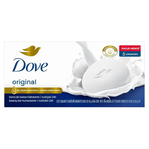 KIT SABONETE DOVE ORIGINAL 6 UNIDADES  90G