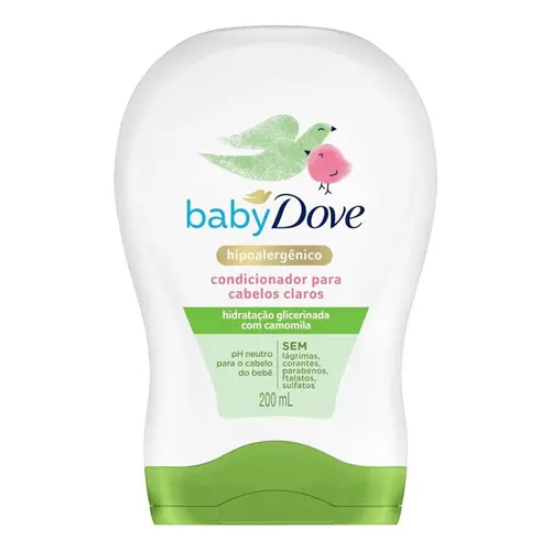 CONDICIONADOR DOVE BABY PARA CABELOS CLAROS HIDRATAÇÃO COM CAMOMILA 200ML