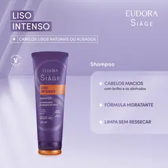 SHAMPOO EUDORA SIAGE - LISO INTENSO 250ML