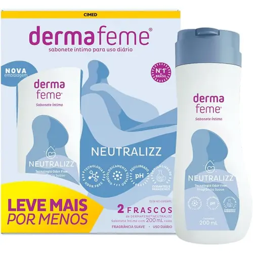 KIT SABONETE INTIMO DERMAFEME NEUTRALIZZ 2 UNIDADES