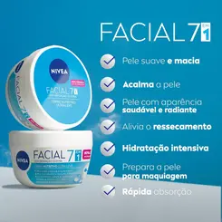 CREME HIDRATANTE FACIAL NUTRITIVO NIVEA – HIDRATAÇÃO INTENSA E MACIEZ 100G