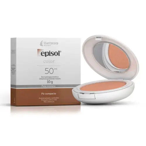 MANTECORP EPISOL PROTETOR SOLAR FACIAL EM PÓ PELE MORENA TOM 3 FPS50 10G