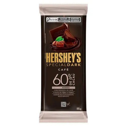 BARRA DE CHOCOLATE HERSHEYS SPECIAL DARK CAFE 60% 85G