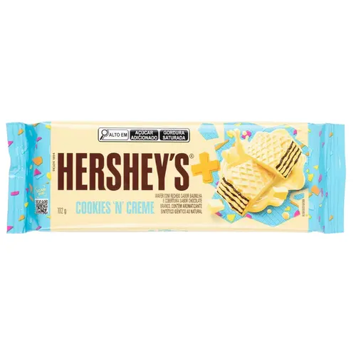 HERSHEYS WAFER COM CHOCOLATE COOKIES CREME 102G