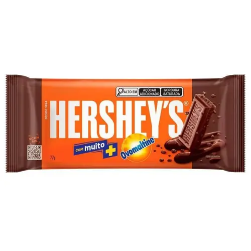 BARRA DE CHOCOLATE OVOMALTINE HERSHEYS 77G