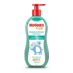 SABONETE DE GLICERINA LIQUIDO HUGGIES INFANTIL EXTRA SUAVE 200ML