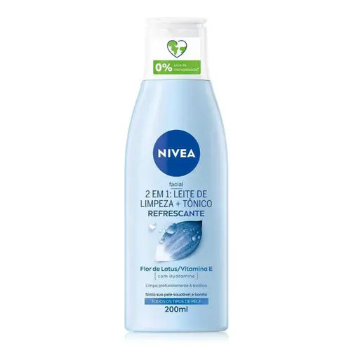 LEITE DE LIMPEZA E TONICO FACIAL NIVEA LOÇAO 2 EM 1 200ML