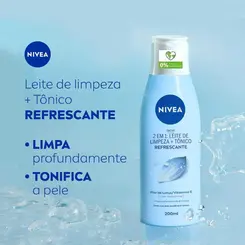 LEITE DE LIMPEZA E TONICO FACIAL NIVEA LOÇAO 2 EM 1 200ML