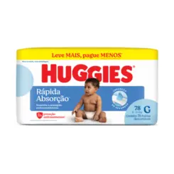 FRALDA HUGGIES RÁPIDA ABSORÇÃO G 78 UNIDADES