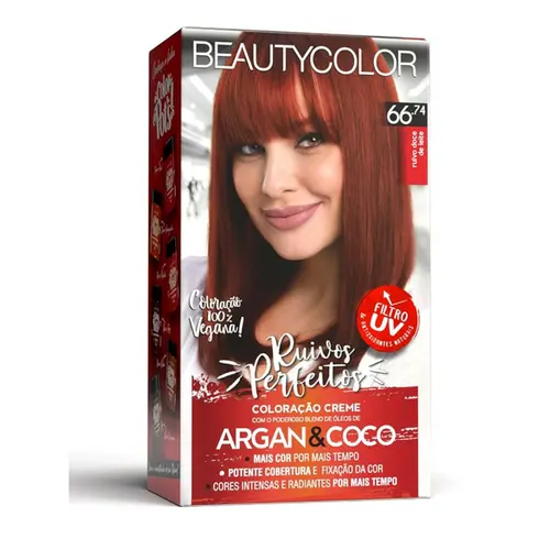 TINTURA BEAUTY COLOR 66.74 RUIVO DOCE DE LEITE