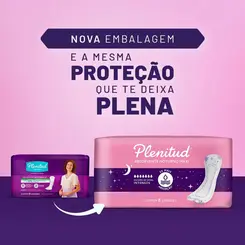 ABSORVENTE PLENITUDE FEMME NOTURNO INTENSO S/ ABAS 8 UNIDADES