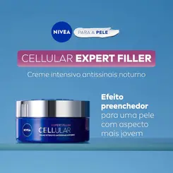 CREME HIDRATANTE FACIAL NIVEA CELLULAR FILLER NOTURNO ANTISSINAIS 49G
