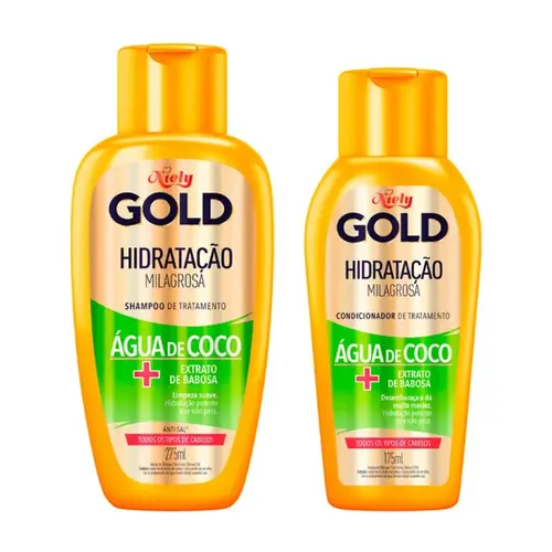 KIT NIELY GOLD AGUA DE COCO SHAMPOO 275ML + CONDICIONADOR 175ML