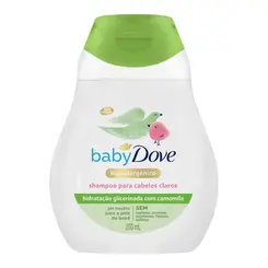 SHAMPOO DOVE BABY HIDRATAÇÃO GLICERINADA COM CAMOMILA PARA CABELOS CLAROS 200ML