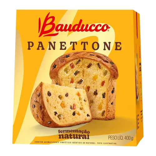BAUDUCCO PANETTONE TRADICIONAL - COM FRUTAS CRISTALIZADAS 400G