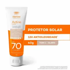 ACTINE PROTETOR SOLAR FACIAL DARROW ACTINE COR CLARA FPS70 40G