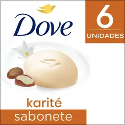 KIT SABONETE DOVE KARITÉ E BAUNILHA 6 UNIDADES 90G
