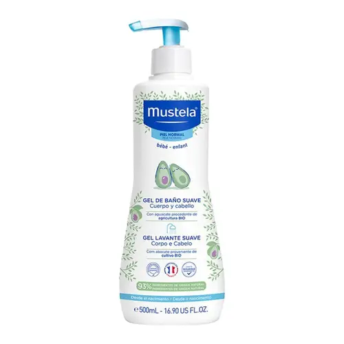 MUSTELA GEL LAVANTE SUAVE - SABONETE LIQUIDO CORPO E CABELO INFANTIL 500ML