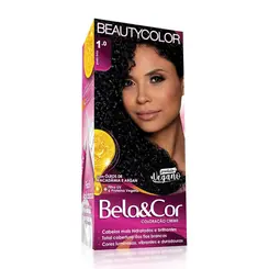 TINTURA BEAUTY COLOR BELA & COR 1.0 PRETO ONIX