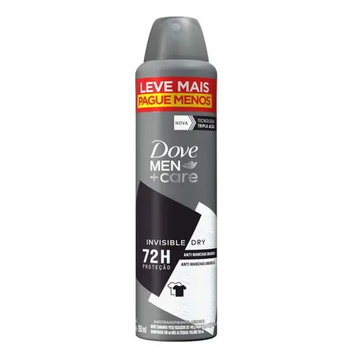 DESODORANTE AEROSOL DOVE INVISIBLE DRY MEN +CARE 72H 250ML