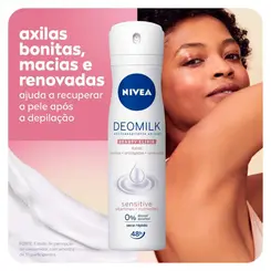 DESODORANTE AEROSOL NIVEA DEOMILK SENSITIVE 150ML