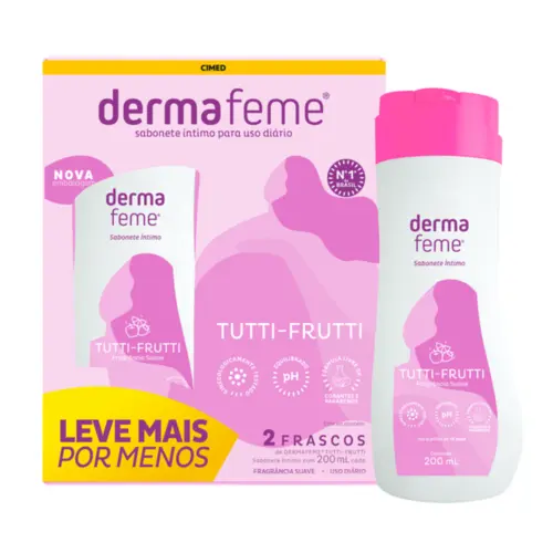 KIT SABONETE INTIMO DERMAFEME TUTTI-FRUTTI 2 UNIDADES